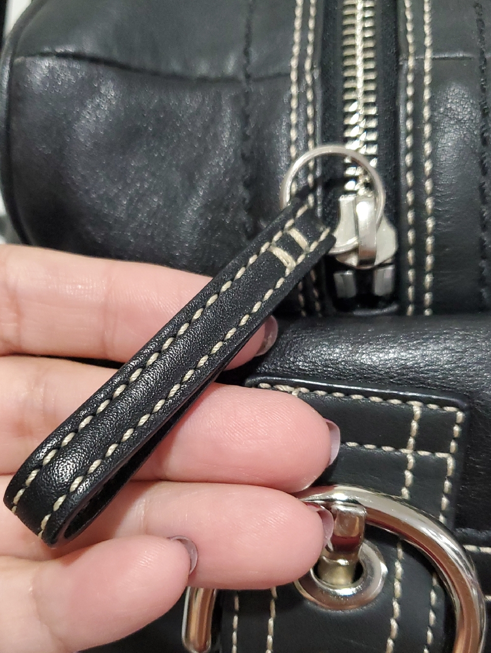 😍RARE VINTAGE Coach Mia Soho Y2K Black Leather Shoulder/Handbag 🖤 - Picture 13 of 16
